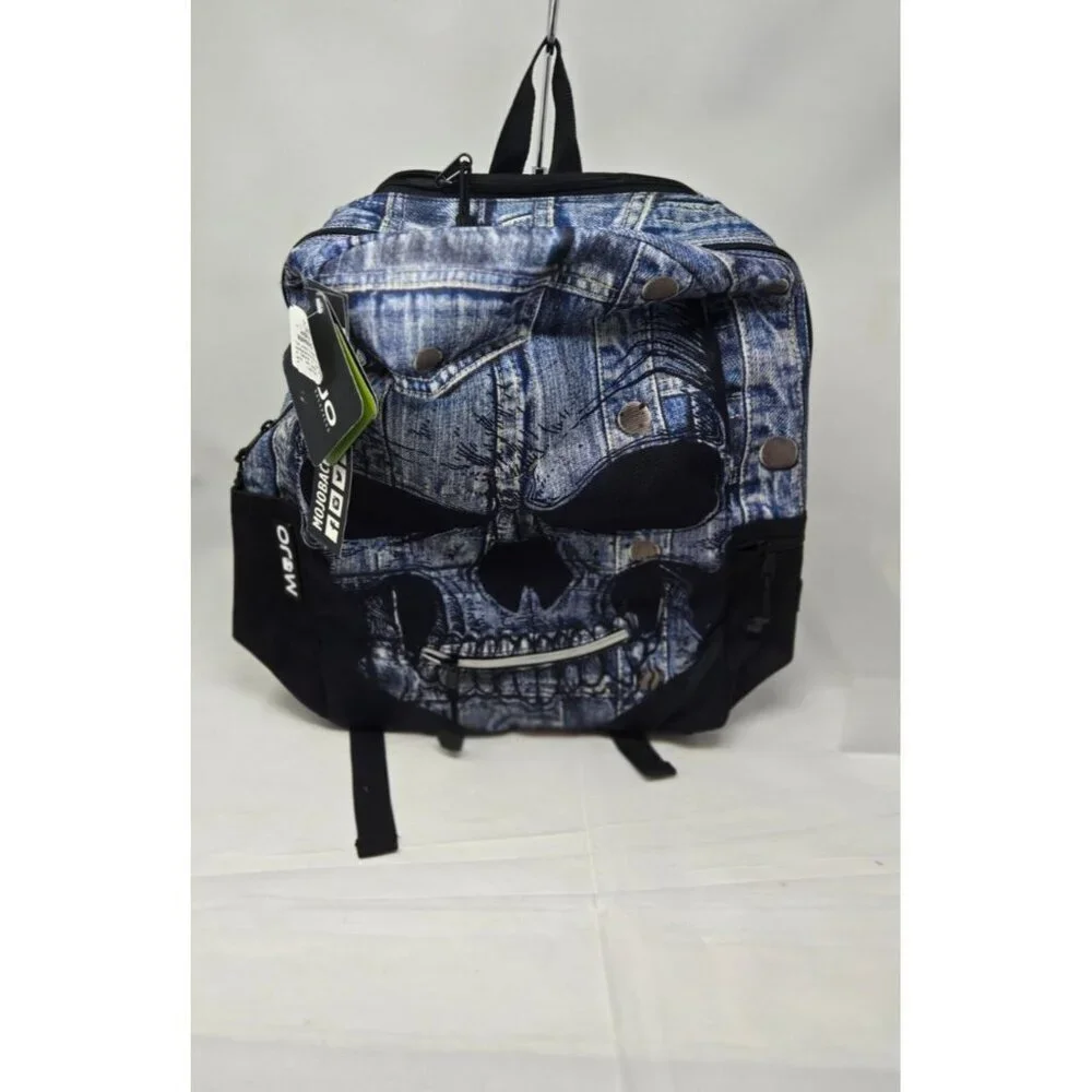 Mojo icon skull Full Size Padded school Backpack 18 display picture 3